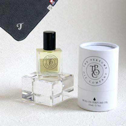 パフュームオイル 10ml + タオルハンカチ クラシックグレー / Premium Gift Set