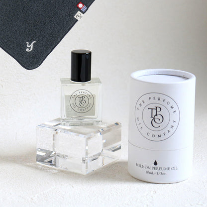 パフュームオイル 10ml + タオルハンカチ クラシックグレー / Premium Gift Set