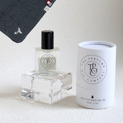 パフュームオイル 10ml + タオルハンカチ クラシックグレー / Premium Gift Set