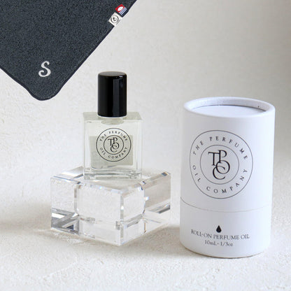 パフュームオイル 10ml + タオルハンカチ クラシックグレー / Premium Gift Set