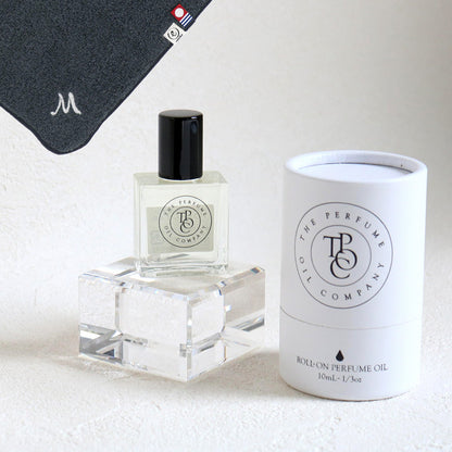 パフュームオイル 10ml + タオルハンカチ クラシックグレー / Premium Gift Set