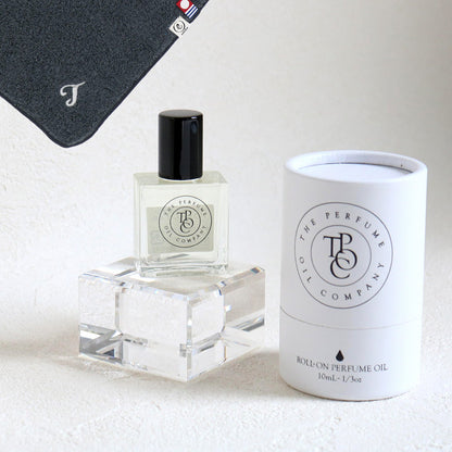 パフュームオイル 10ml + タオルハンカチ クラシックグレー / Premium Gift Set