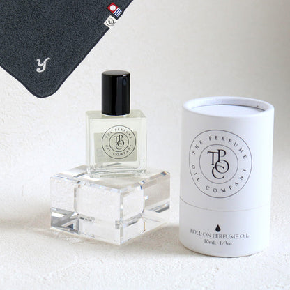 パフュームオイル 10ml + タオルハンカチ クラシックグレー / Premium Gift Set