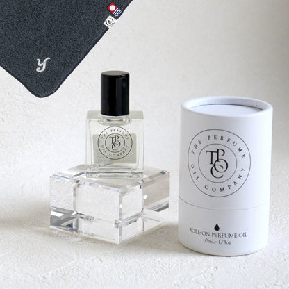 パフュームオイル 10ml + タオルハンカチ クラシックグレー / Premium Gift Set