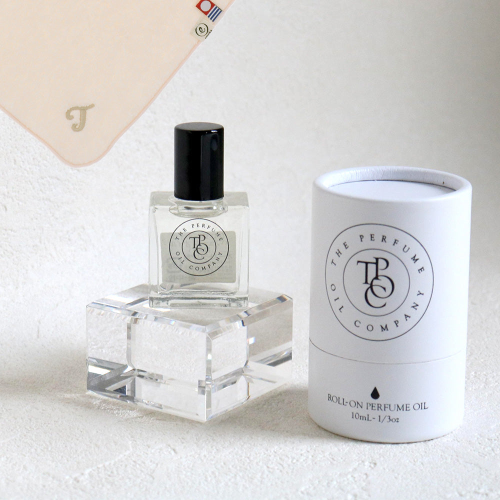 パフュームオイル 10ml + タオルハンカチ パウダーピンク / Premium Gift Set