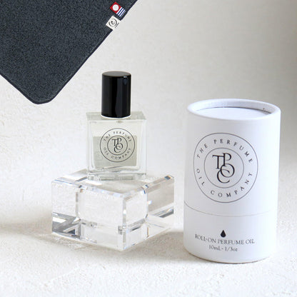 パフュームオイル 10ml + タオルハンカチ クラシックグレー / Premium Gift Set