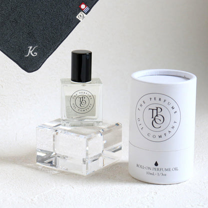 パフュームオイル 10ml + タオルハンカチ クラシックグレー / Premium Gift Set