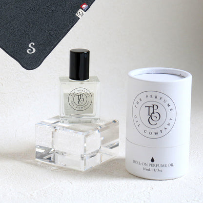パフュームオイル 10ml + タオルハンカチ クラシックグレー / Premium Gift Set