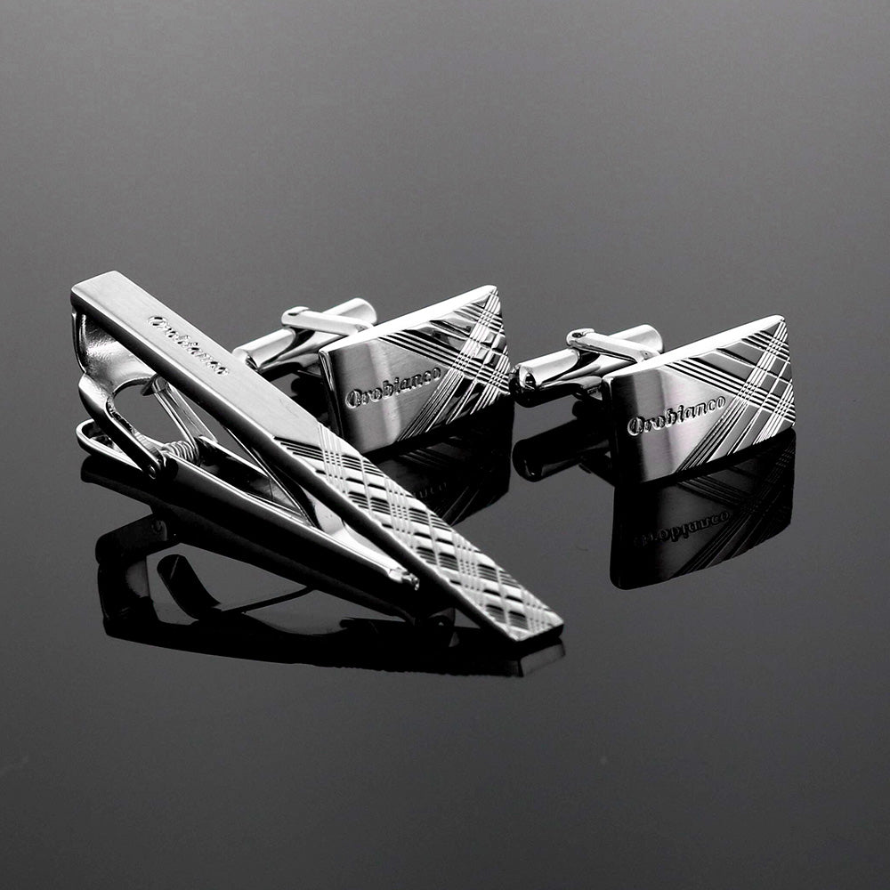 タイピン ORT153  + カフス ORC153 シルバー / セット