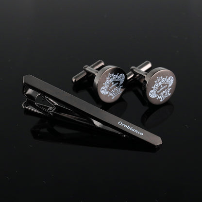 タイピン ORT251B + カフス ORC251B ブラック / セット