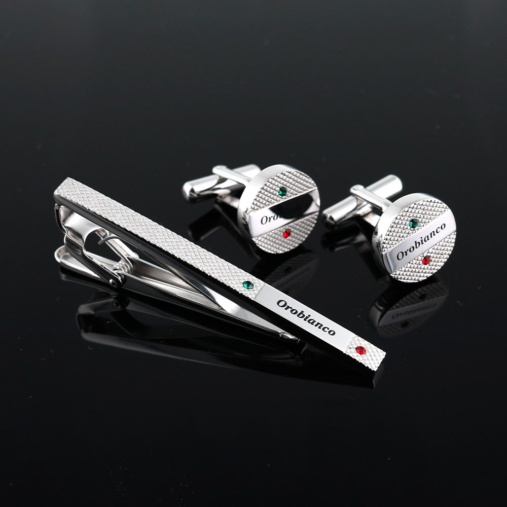 タイピン ORT209B + カフス ORC209B シルバー / セット