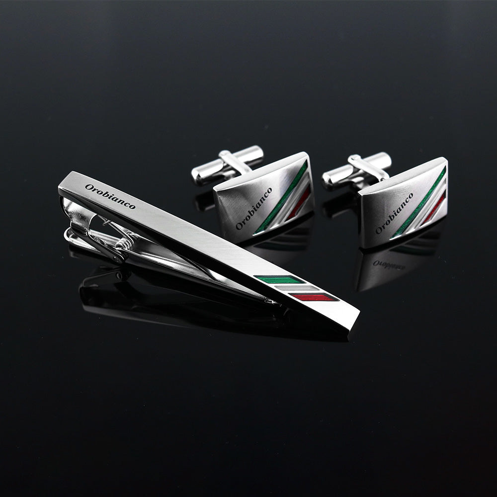 タイピン ORT5015A + カフス ORC8015A シルバー / セット