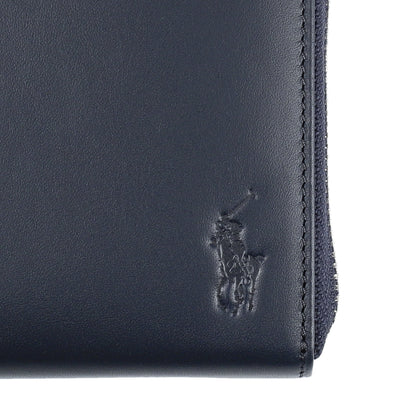 財布 ネイビー ラウンドファスナー長財布 P-CLB225-75 / Calf Leather series