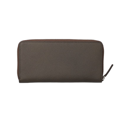 財布 ダークブラウン ブルー ラウンドファスナー長財布 P-NCP225-35 / N Combe w Contrast Pony series ニューコントラストポニー