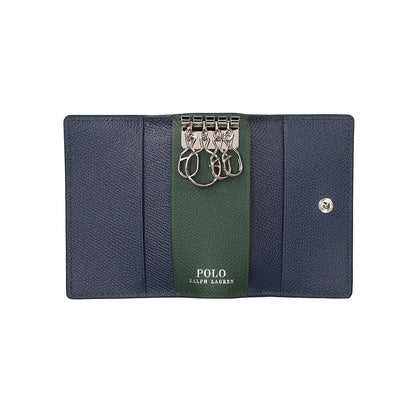 キーケース ネイビー グリーン 4連 P-NCP207-75 / N Combe w Contrast Pony series ニューコントラストポニー