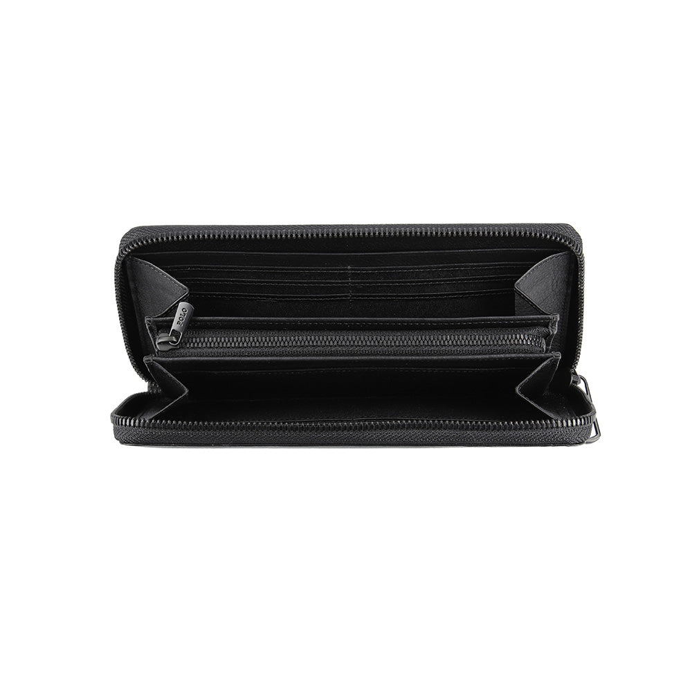 財布 ブラック ラウンドファスナー長財布 P-NSH225-05 / N Soft Shrink series ソフトシュリンク