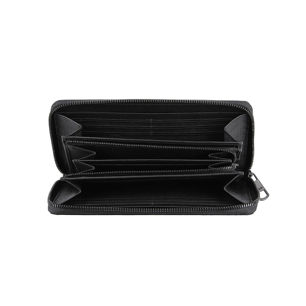 財布 ブラック ラウンドファスナー長財布 P-NSH225-05 / N Soft Shrink series ソフトシュリンク