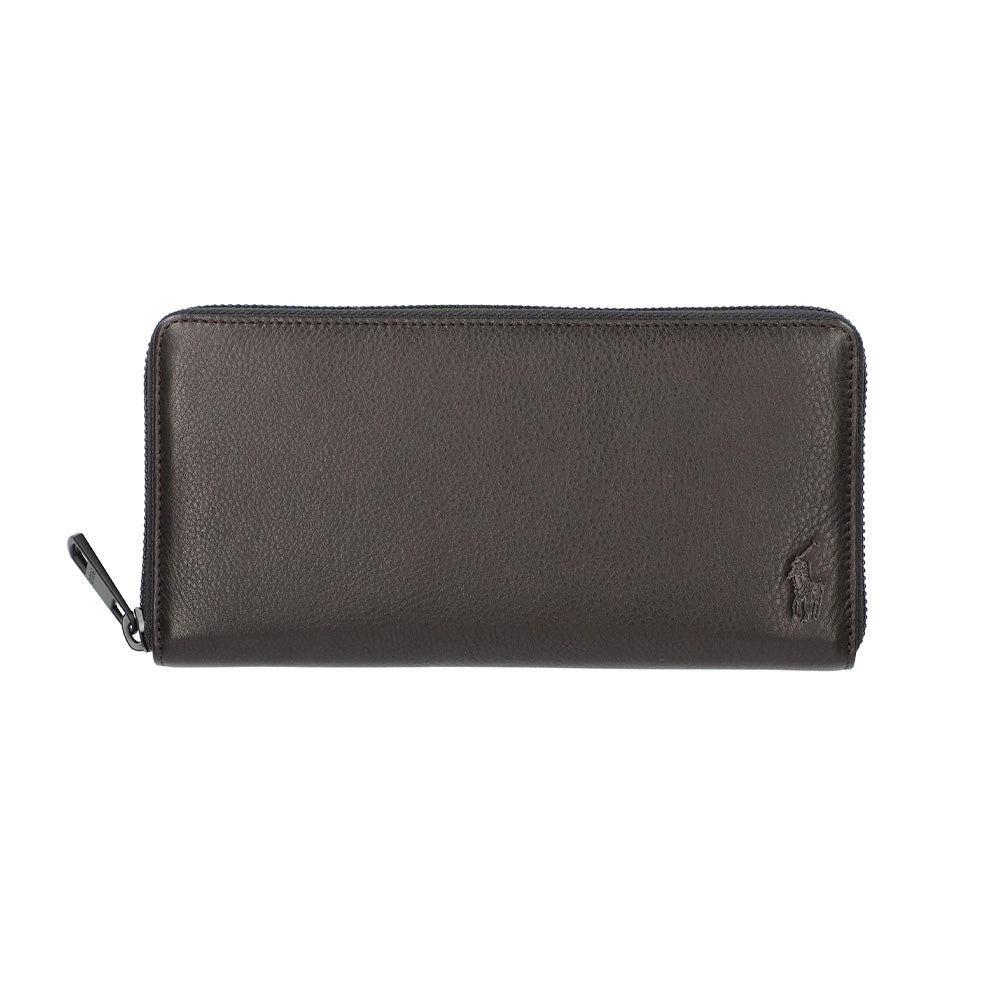 財布 ダークブラウン ラウンドファスナー長財布 P-NSH225-35 / N Soft Shrink series ソフトシュリンク