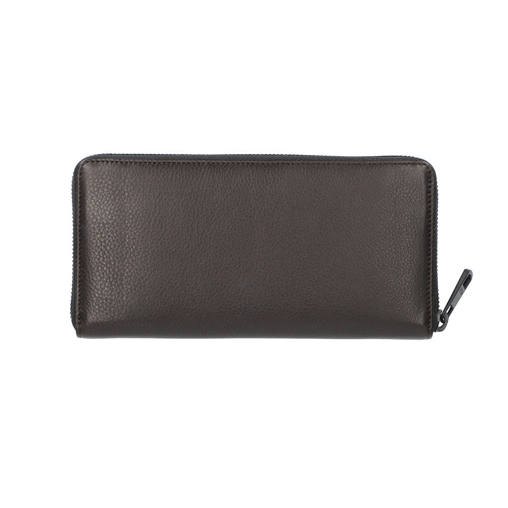 財布 ダークブラウン ラウンドファスナー長財布 P-NSH225-35 / N Soft Shrink series ソフトシュリンク