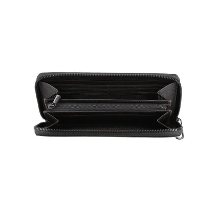 財布 ダークブラウン ラウンドファスナー長財布 P-NSH225-35 / N Soft Shrink series ソフトシュリンク