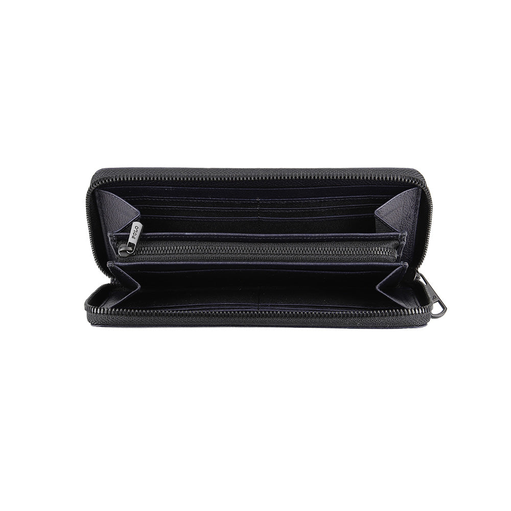 財布 ネイビー ラウンドファスナー長財布 P-NSH225-75 / N Soft Shrink series ソフトシュリンク