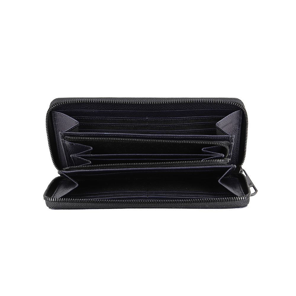 財布 ネイビー ラウンドファスナー長財布 P-NSH225-75 / N Soft Shrink series ソフトシュリンク