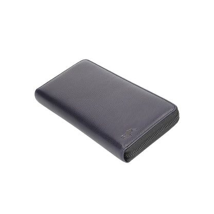 財布 ネイビー ラウンドファスナー長財布 P-NSH225-75 / N Soft Shrink series ソフトシュリンク