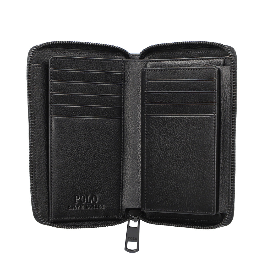 財布 ブラック ラウンドファスナー長財布 P-NSH526-05 / N Soft Shrink series ソフトシュリンク