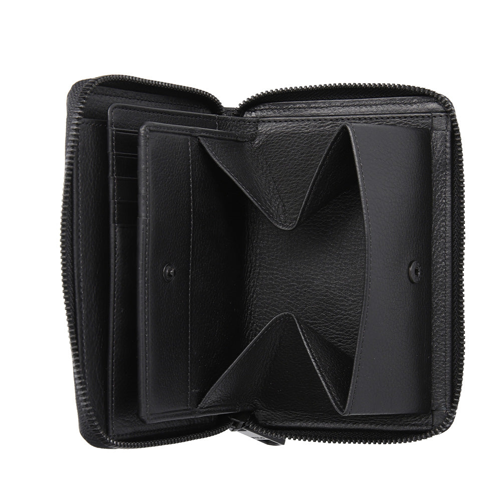 財布 ブラック ラウンドファスナー長財布 P-NSH526-05 / N Soft Shrink series ソフトシュリンク