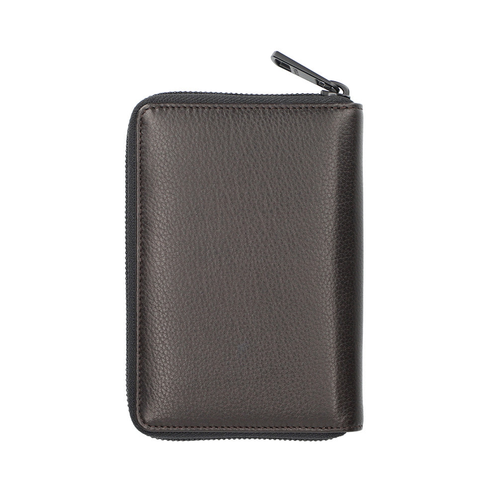 財布 ダークブラウン ラウンドファスナー長財布 P-NSH526-35 / N Soft Shrink series ソフトシュリンク