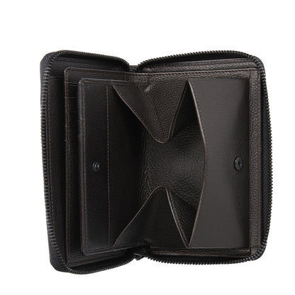 財布 ダークブラウン ラウンドファスナー長財布 P-NSH526-35 / N Soft Shrink series ソフトシュリンク