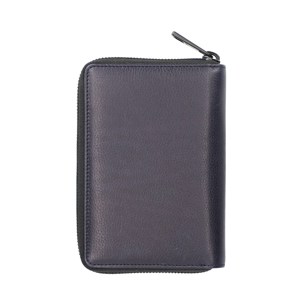 財布 ネイビー ラウンドファスナー長財布 P-NSH526-75 / N Soft Shrink series ソフトシュリンク