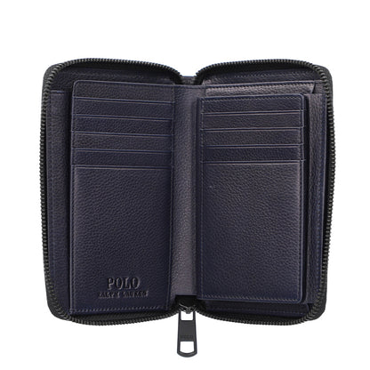 財布 ネイビー ラウンドファスナー長財布 P-NSH526-75 / N Soft Shrink series ソフトシュリンク