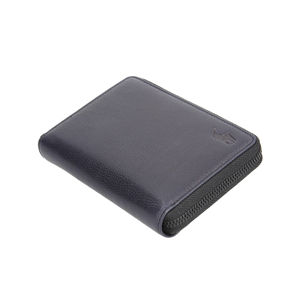 財布 ネイビー ラウンドファスナー長財布 P-NSH526-75 / N Soft Shrink series ソフトシュリンク