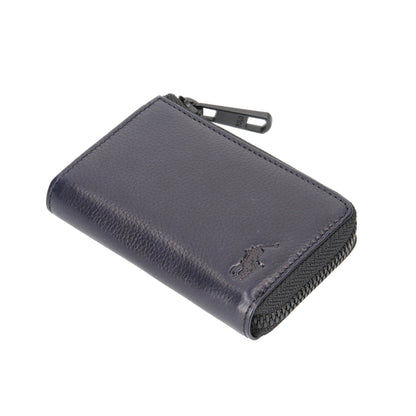 財布 ネイビー L字ファスナーコインケース P-NSH712-75 / N Soft Shrink series ソフトシュリンク