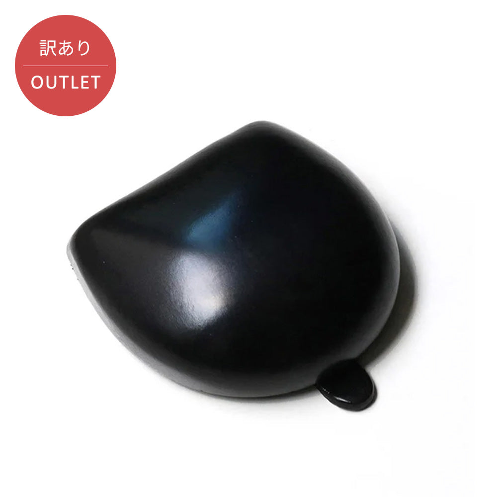 【訳あり】 OUTLET 財布 ブラック / コインケース シームレス シルバーロゴ