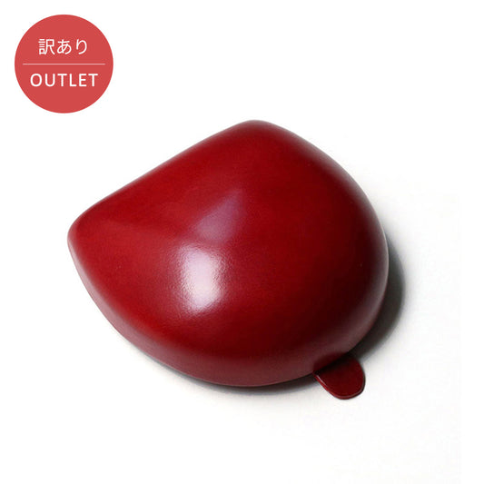 【訳あり】 OUTLET 財布 レッド / コインケース シームレス シルバーロゴ