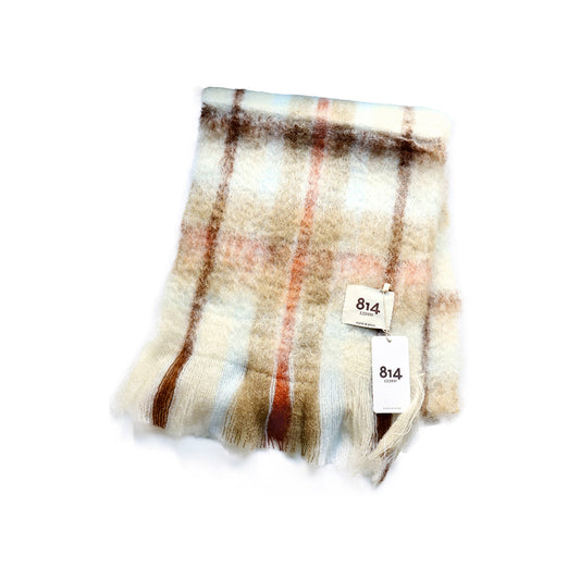 マフラー タータン ブルーベージュ / Mohair Tartan