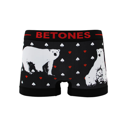 ボクサーパンツ ANIMAL4-BLACK シロクマ