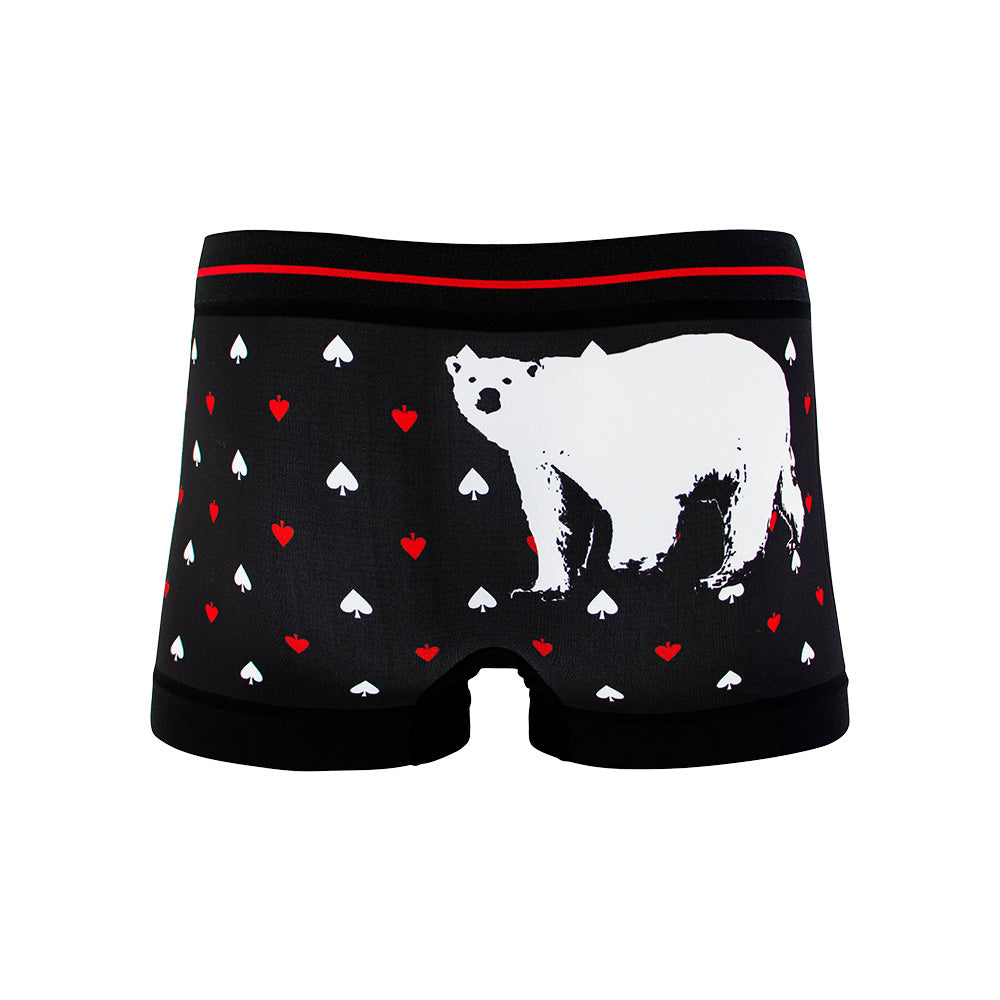 ボクサーパンツ ANIMAL4-BLACK シロクマ