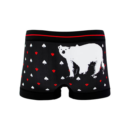 ボクサーパンツ ANIMAL4-BLACK シロクマ