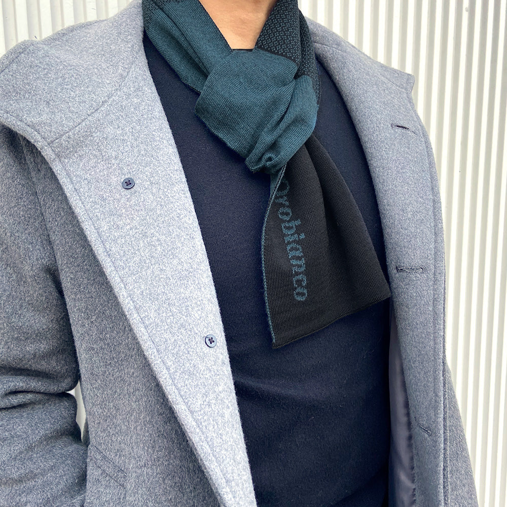 マフラー ブラック / ロゴジャガード ミニマフラー