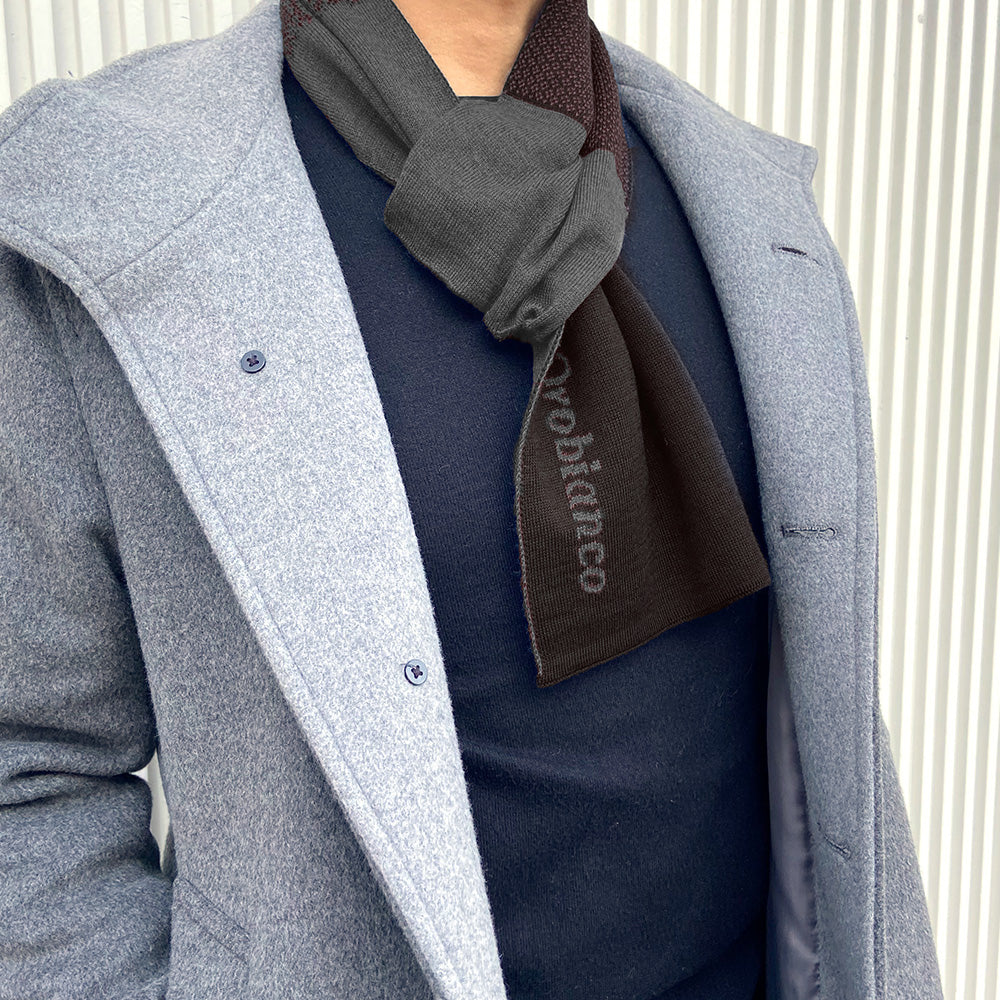 マフラー チョコ / ロゴジャガード ミニマフラー