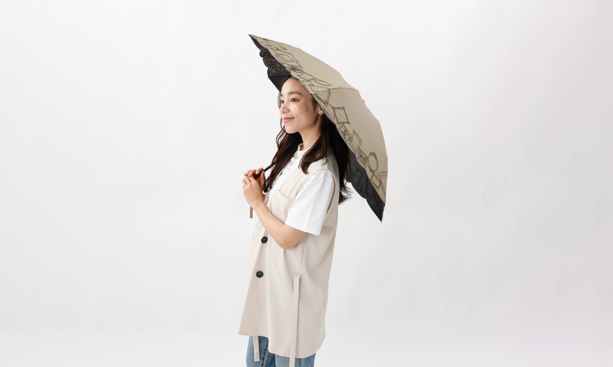 額縁刺しゅう晴雨兼用パラソル Beaurance ビューランス | ブランド正規