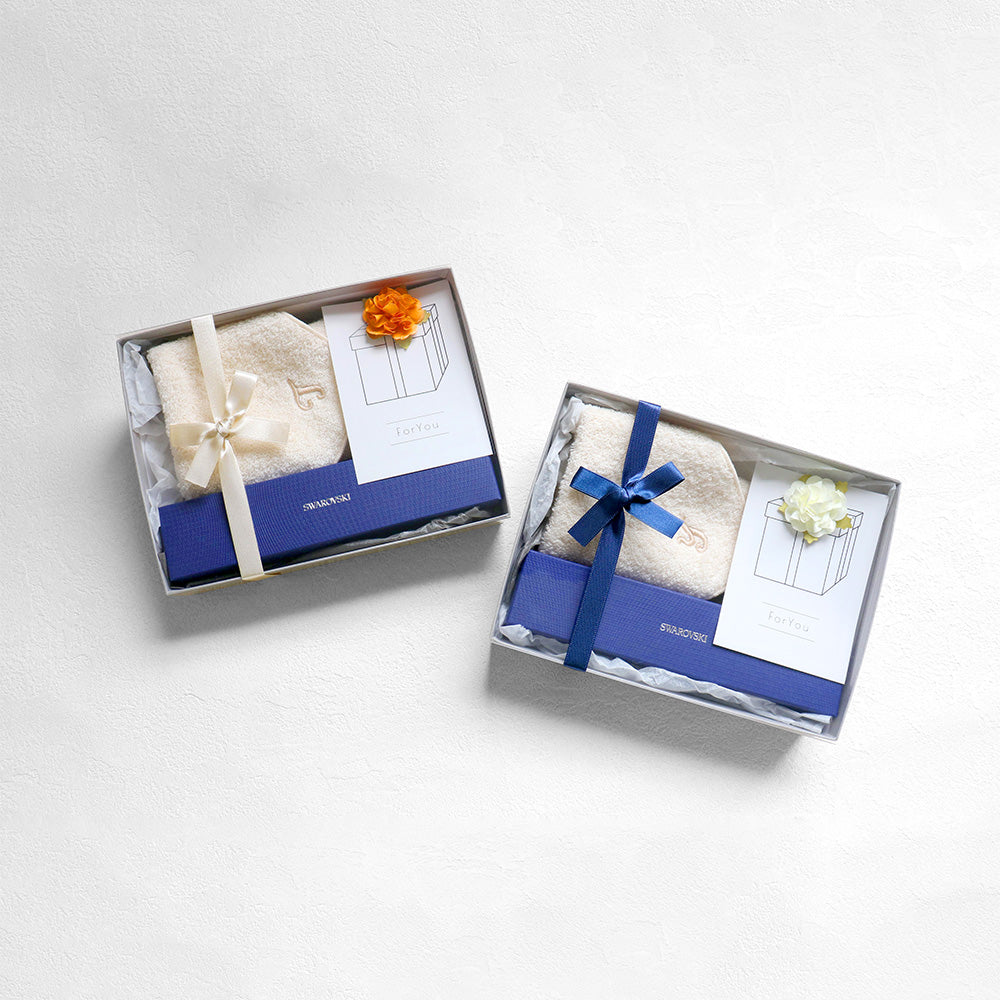 ボールペン Crystalline + タオルハンカチ クラシックグレー / Premium Gift Set