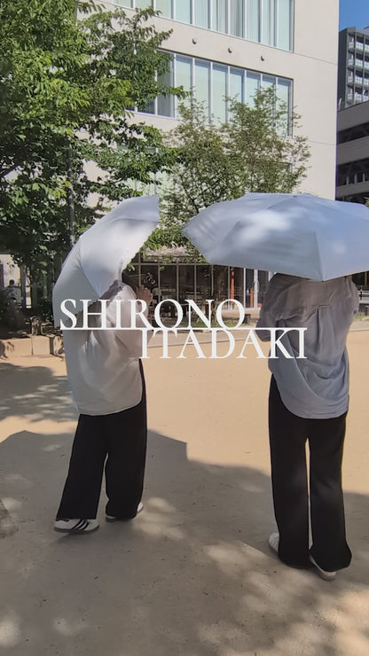 日傘 ホワイト インサイドスカラップ 60cm LDSI-I-60PM-2 / Radi-Cool 手開き式 折りたたみ傘 晴雨兼用