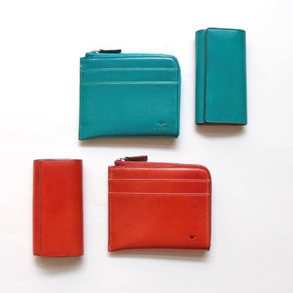 財布 ライトブルー / L字型ジップ財布