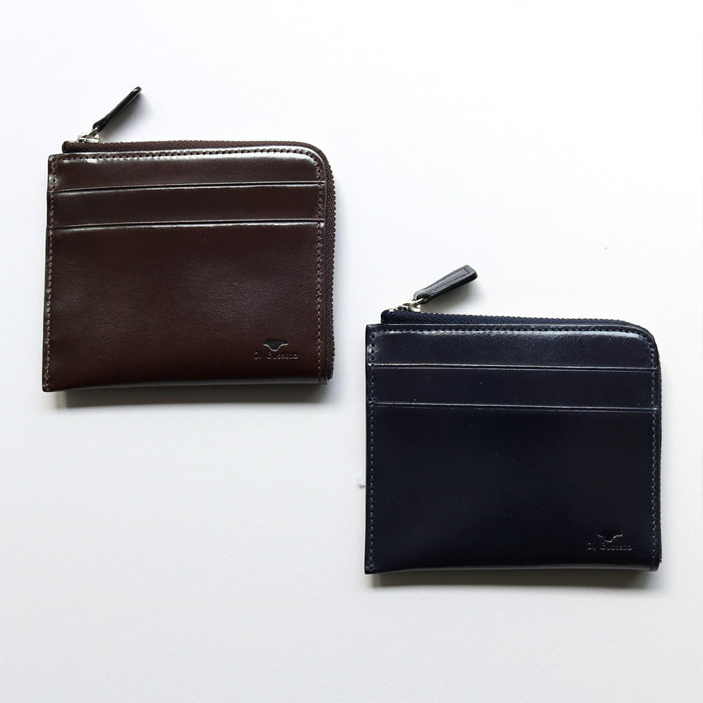 財布 ネイビー / L字型ジップ財布