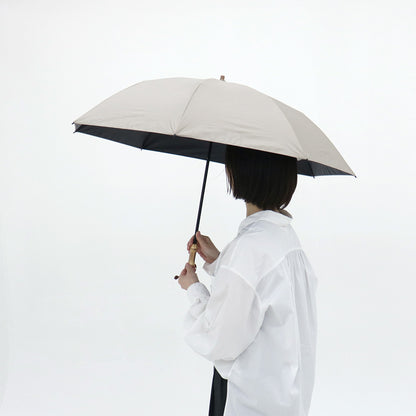 日傘 白練 しろねり 55cm LDWP-55HK-38012 / 手開き式 折りたたみ傘 晴雨兼用 日本伝統色×ワンカラー
