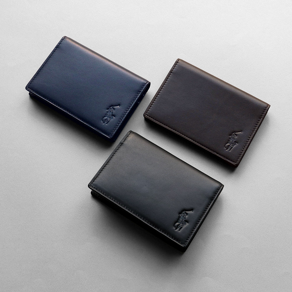 パスケース IDケース ダークブラウン P-CLB622-35 2つ折り / Calf Leather series カーフレザーシリーズ